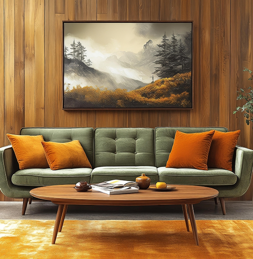 Mist Mountain Landscape Print details-Krystovallia